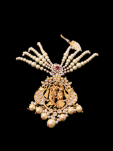 Load image into Gallery viewer, Radha Krishna Temple Set in Pearls(ISHAS)(027)