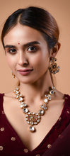 Load image into Gallery viewer, Polki Necklace in Grey Pendent (ISH)