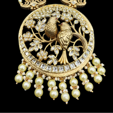 Load image into Gallery viewer, Bird Polki Long Necklace Set for Men and Women (046)
