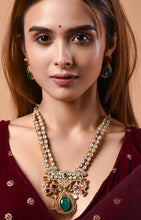 Load image into Gallery viewer, Royal Raani Haar in Polki Double Line

