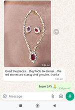Load image into Gallery viewer, Ruby Diamond Necklace in Gold Plating
