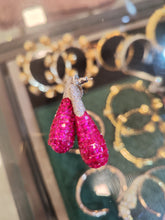 Load image into Gallery viewer, Ruby Invisible Setting Earrings
