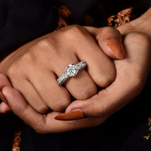 Load image into Gallery viewer, Mossanite Cocktail Engagement Ring on 925 Silver
