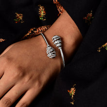 Load image into Gallery viewer, Silver Plated Diamond Bracelet Size 2.4 Openable
