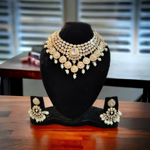 Load image into Gallery viewer, Bridal polki set in Gold Plating
