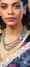 Load image into Gallery viewer, Phoenix Bird Grey Pearl Necklace
