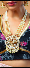 Load image into Gallery viewer, Bird Polki Long Necklace Set for Men and Women (046)
