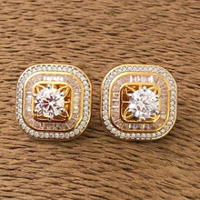 Load image into Gallery viewer, Diamond Studs gold plated

