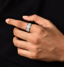 Load image into Gallery viewer, Mens Engagement Ring in 925 Silver with Austrian CZ

