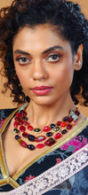 Load image into Gallery viewer, "Advait" Sherwani Mala Necklace Triple Line Tourmaline for Men and Women
