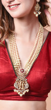 Load image into Gallery viewer, Radha Krishna Temple Set in Pearls(ISHAS)(027)
