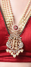 Load image into Gallery viewer, Radha Krishna Temple Set in Pearls(ISHAS)(027)
