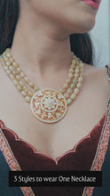 Load and play video in Gallery viewer, 925 Silver Round Pendent With smoky Topaz Beads Mala
