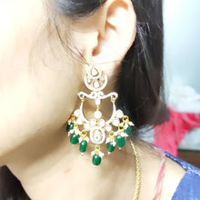 Load image into Gallery viewer, Kundan Polki Gothic Earrings
