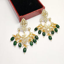 Load image into Gallery viewer, Kundan Polki Gothic Earrings
