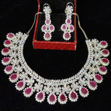 Load image into Gallery viewer, Ruby Set in Silver Plating(ISH)
