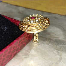 Load image into Gallery viewer, Handmade Ruby Kundan Ring
