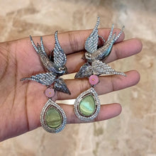 Load image into Gallery viewer, Black Bird Earrings
