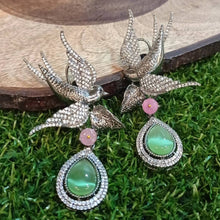 Load image into Gallery viewer, Black Bird Earrings

