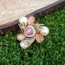 Load image into Gallery viewer, Baroque Smart Western Ring in Baby Pink
