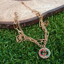 Load image into Gallery viewer, Double Layer Chain Charm Bracelet
