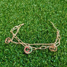 Load image into Gallery viewer, Double Layer Chain Charm Bracelet
