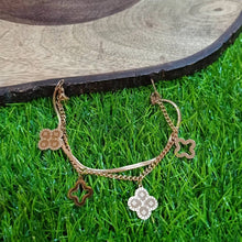 Load image into Gallery viewer, Rose Charm Bracelet Double Layered

