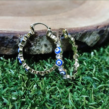 Load image into Gallery viewer, Evil Eye Bali Earrings
