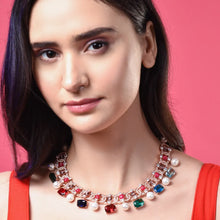 Load image into Gallery viewer, Multi Color Stone Necklace

