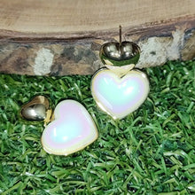 Load image into Gallery viewer, Heart Shaped Earrings in Pearl
