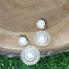 Load image into Gallery viewer, Pearl Dangler Earrings
