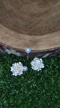 Load image into Gallery viewer, Mother of Pearl Flower Earrings
