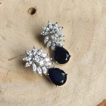 Load image into Gallery viewer, Blue Earrings screw back
