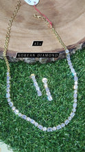 Load image into Gallery viewer, Korean Cz Diamond Sleek Necklace with Earrings
