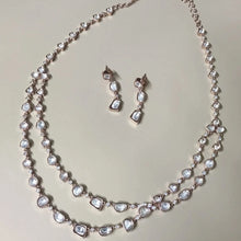 Load image into Gallery viewer, Double Line Cross Polki Set in Rose Gold
