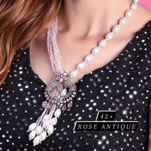 Load image into Gallery viewer, Rose Antique Pendent with Beaded Mala

