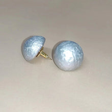 Load image into Gallery viewer, Blue Rough Surfaced Pearl Stud
