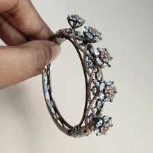 Load image into Gallery viewer, Rose Black Bracelet in Cz Stones
