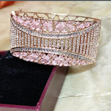 Load image into Gallery viewer, Rose Polish Pink Stone Kada
