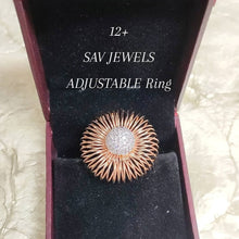 Load image into Gallery viewer, Rose Gold Flowery Ring Hand Made
