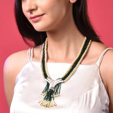 Load image into Gallery viewer, Green Mala With Cz Pendent(ISHA-22)
